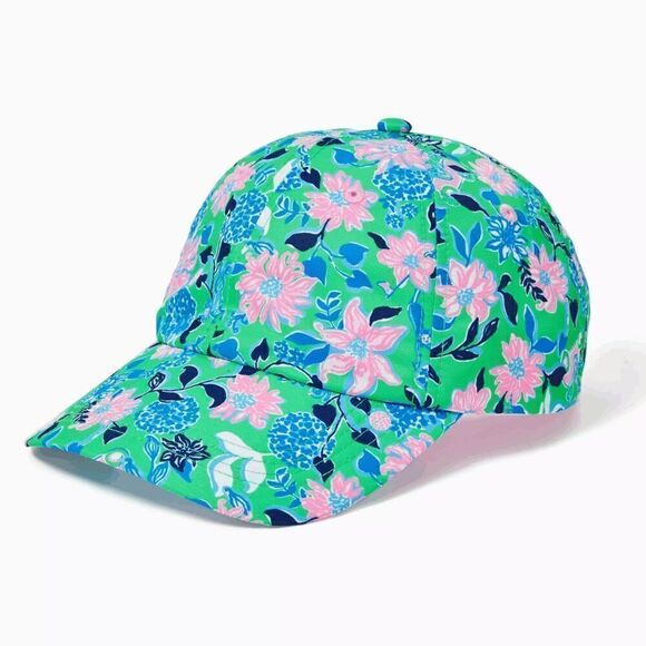 ☀🌴🏌 NWT LILLY PULITZER Women’s Run Around Hat Floral Print Spearmint Golf - Picture 2 of 12